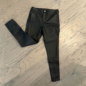 Banana Republic Women's Black Pleather Jeans